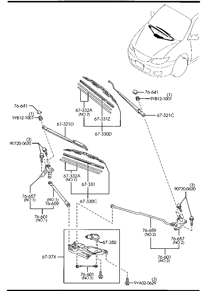 MAZDA LC82-67-330 - Щітка склоочисника autozip.com.ua