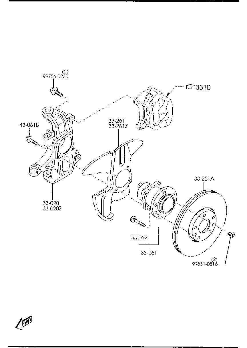 MAZDA F157-33-251 - Гальмівний диск autozip.com.ua