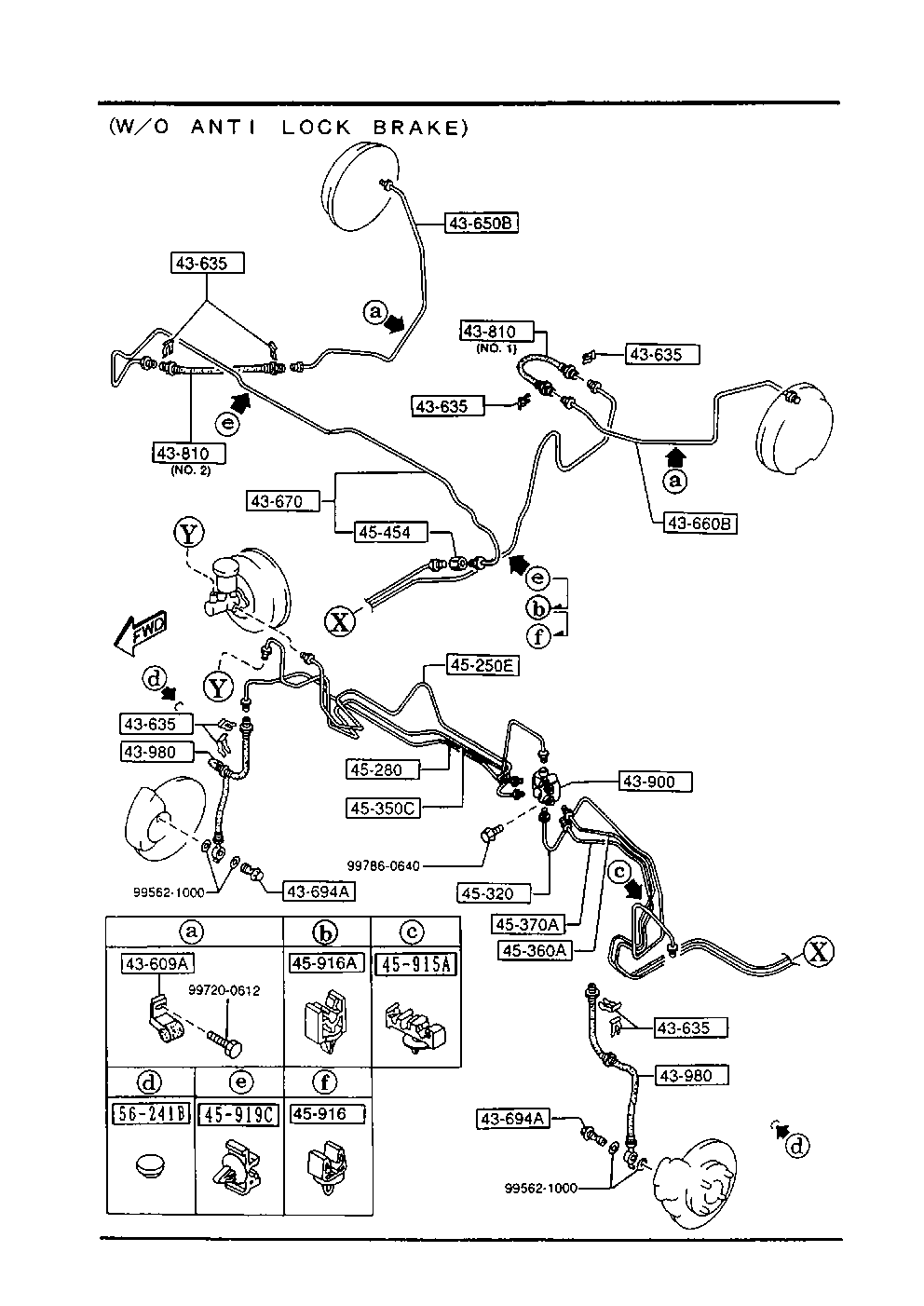 FORD ASIA / OCEANIA D061-43-980A - Гальмівний шланг autozip.com.ua