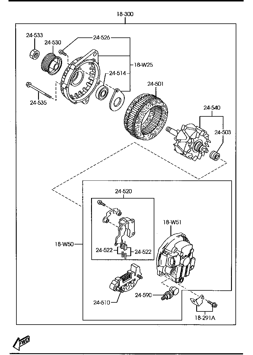 MAZDA ZJ38-18-300 - Генератор autozip.com.ua