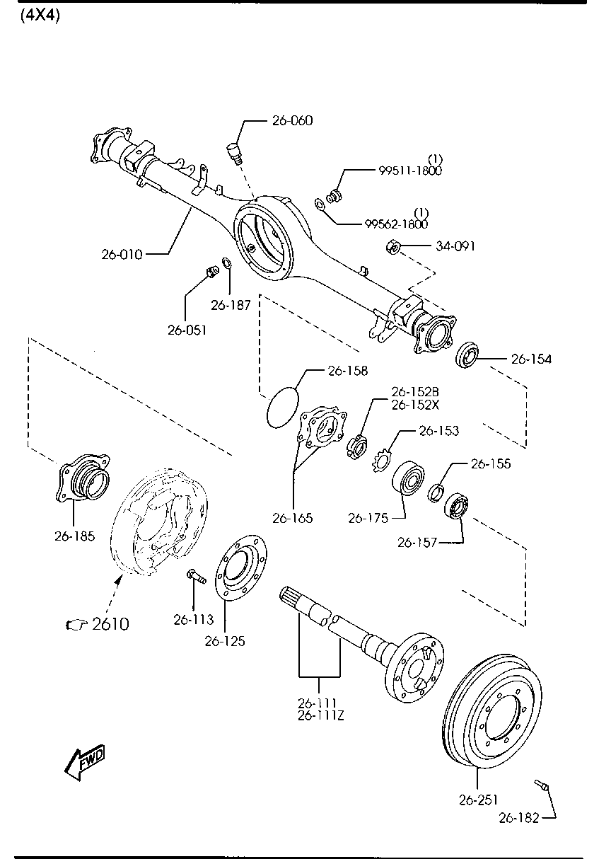 FORD UH71-26-153 - Комплект підшипника маточини колеса autozip.com.ua