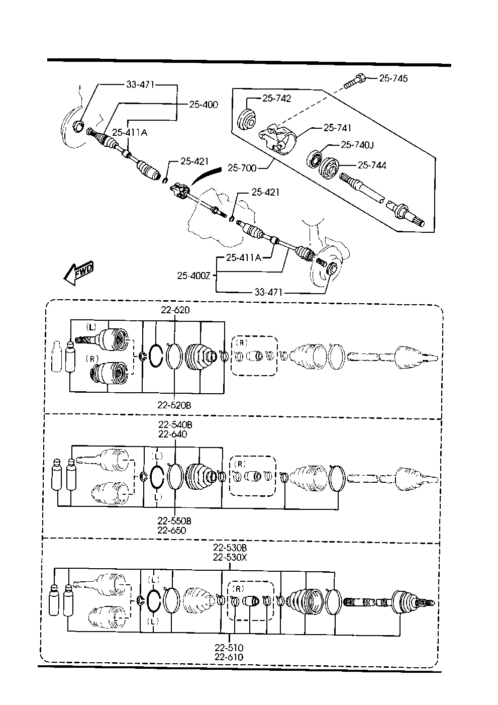 MAZDA F061-22-540 - Пильник, приводний вал autozip.com.ua