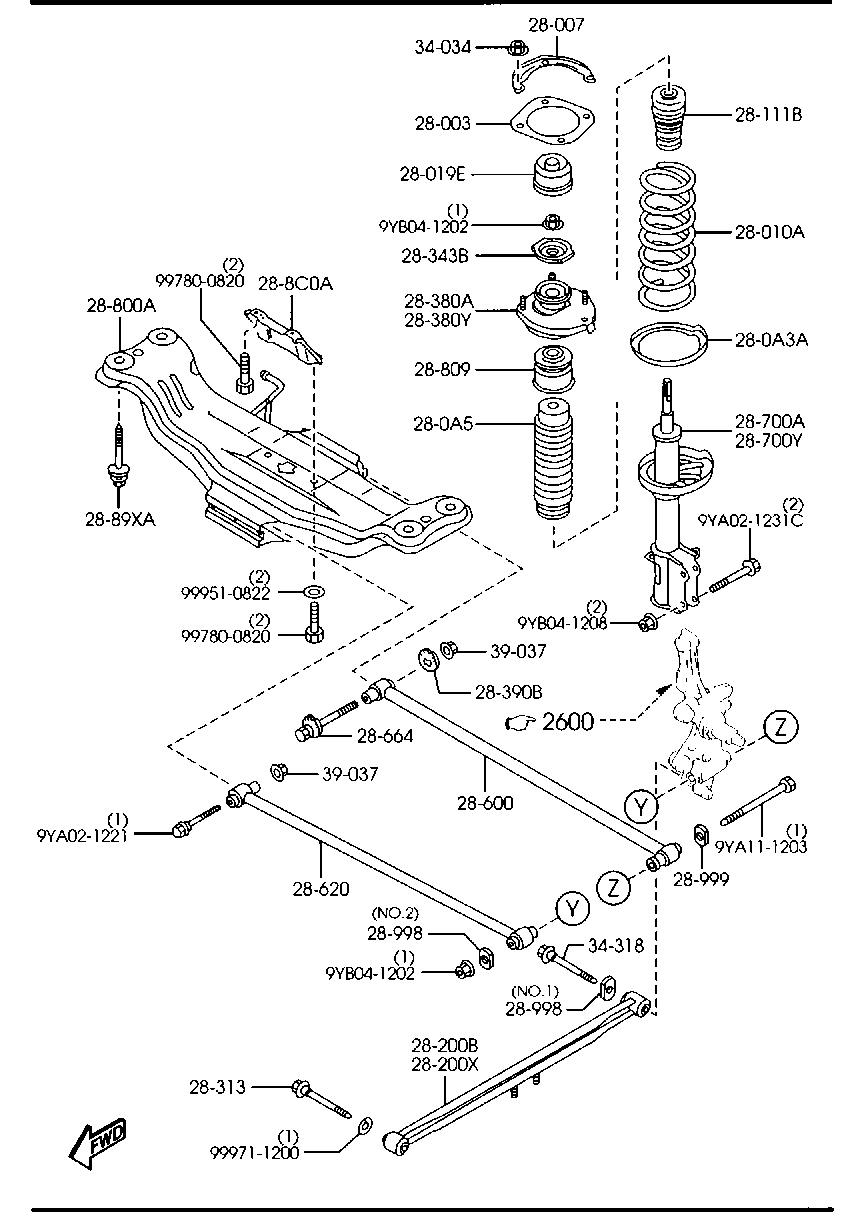 MAZDA C100-28-700B - Амортизатор autozip.com.ua