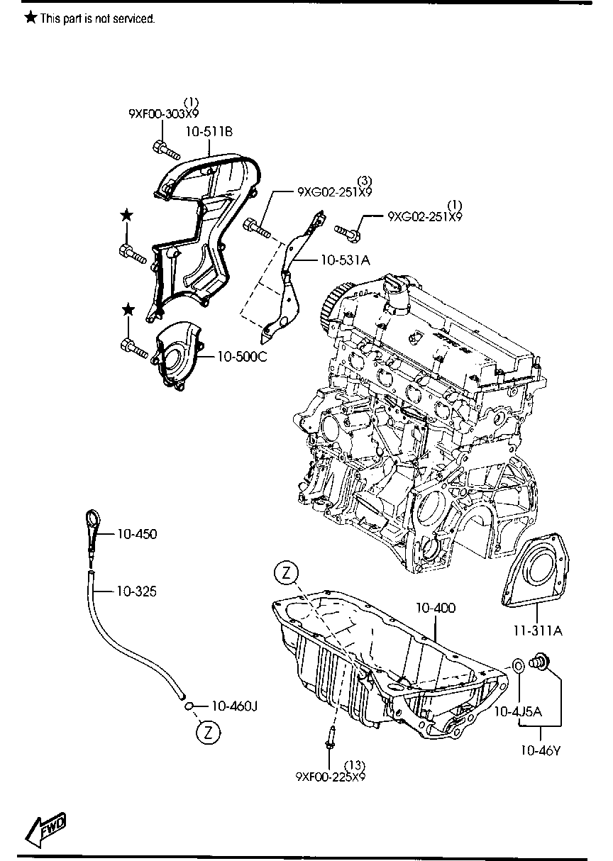 MAZDA YF09-10-4J5 - Різьбова пробка, масляний піддон autozip.com.ua