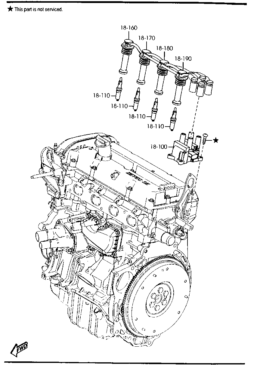 MAZDA C401-18-110A - Свічка запалювання autozip.com.ua