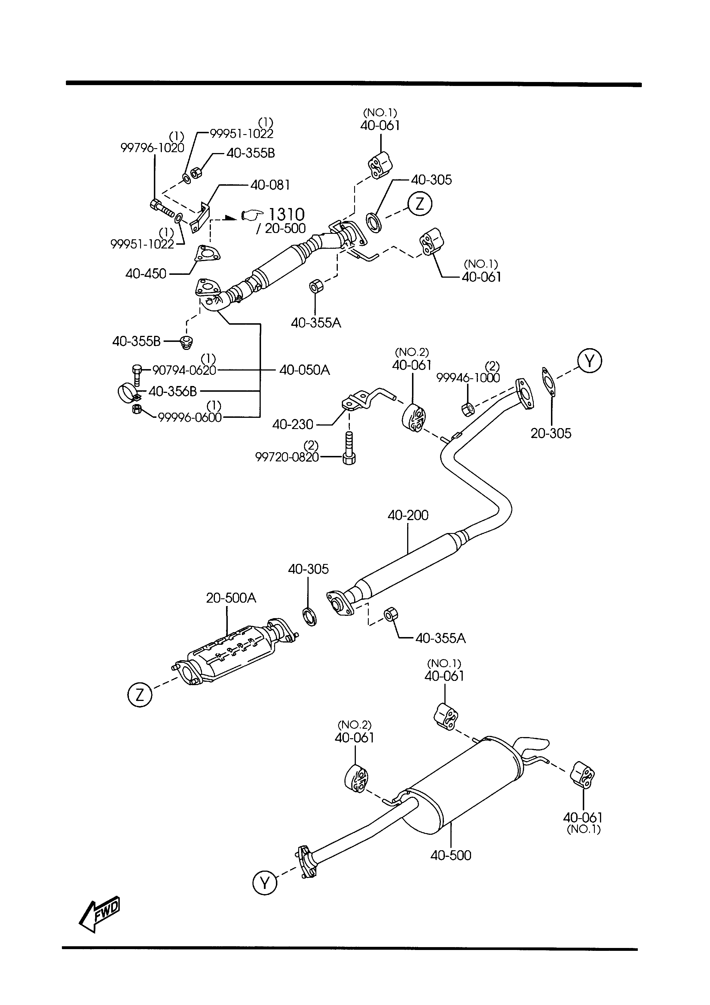 MAZDA FS70-40-305 - Прокладка, труба вихлопного газу autozip.com.ua