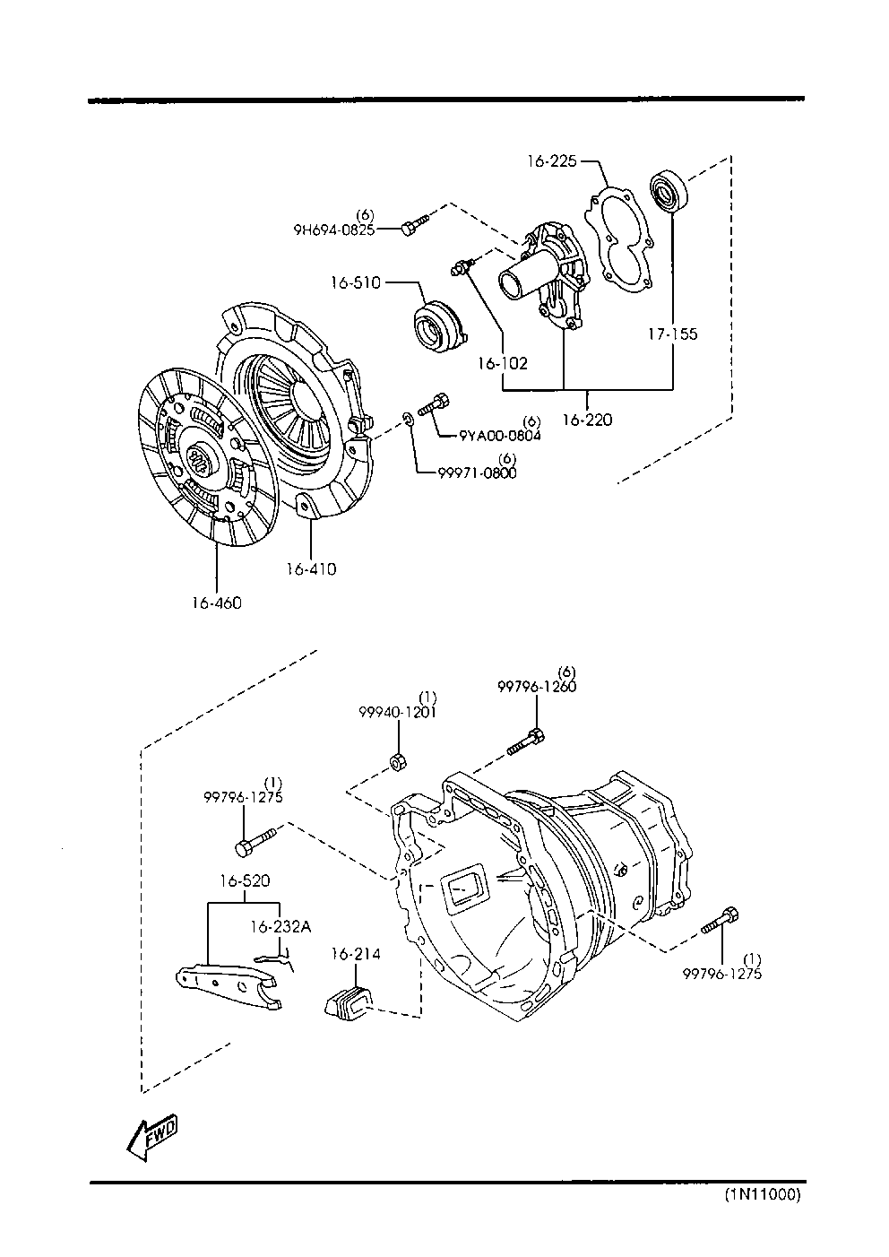 MAZDA BP11-16-410 - Нажимной диск зчеплення autozip.com.ua