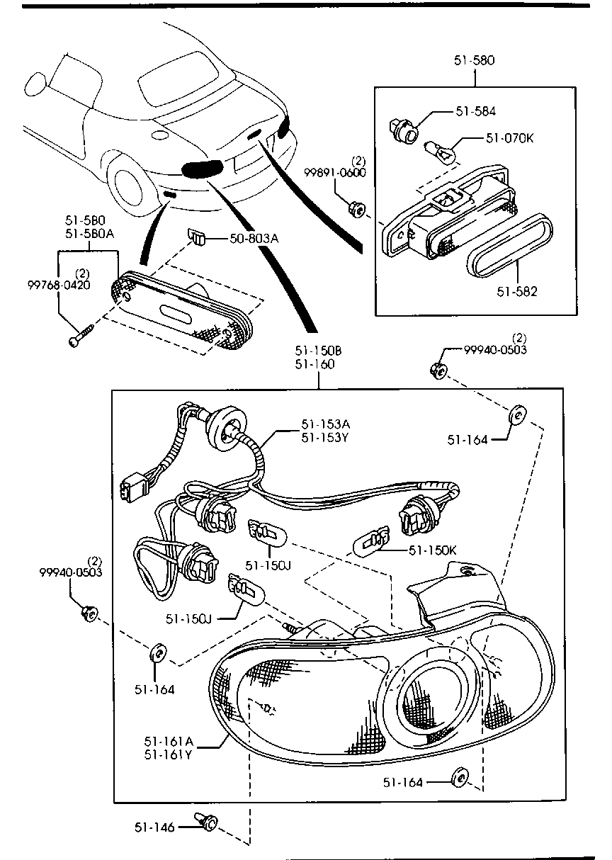 MAZDA NC33-51-160E - Задній ліхтар autozip.com.ua