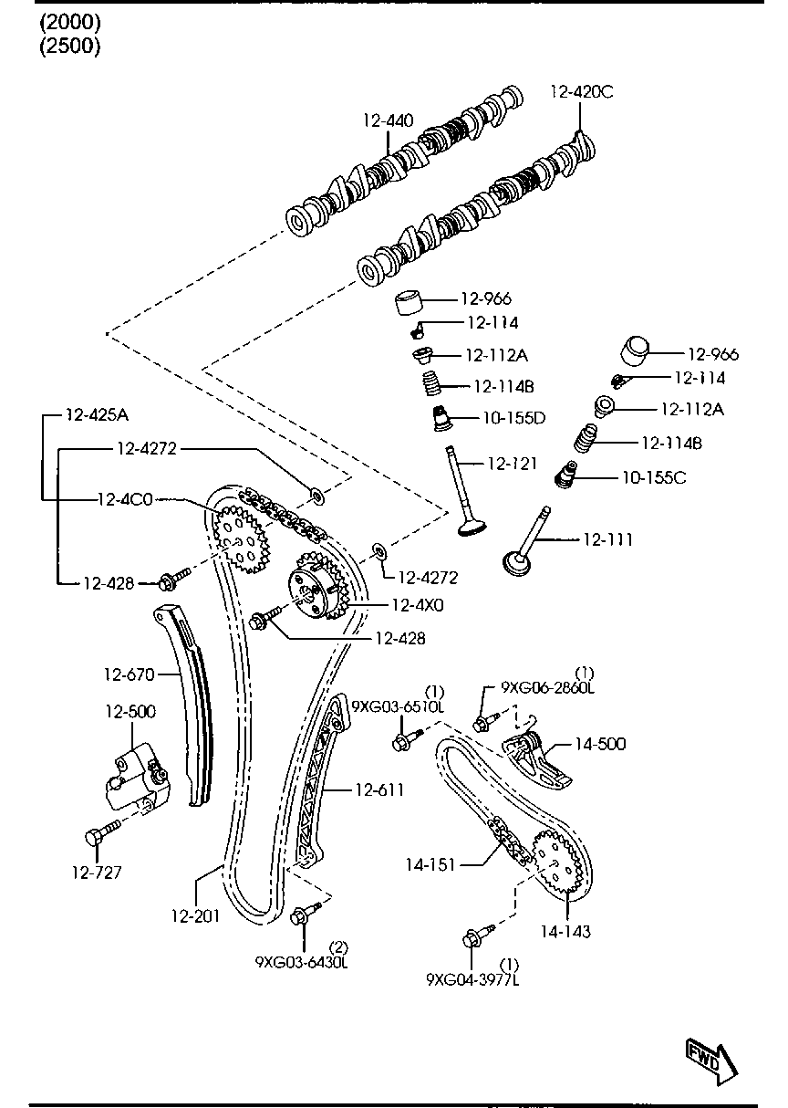 FORD USA LF01-12-425 - Шестерня, розподільчий вал autozip.com.ua