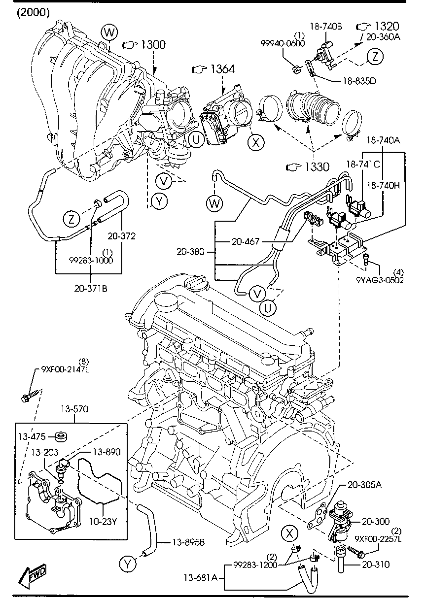 MAZDA LF01-10-2C8 - Прокладка autozip.com.ua