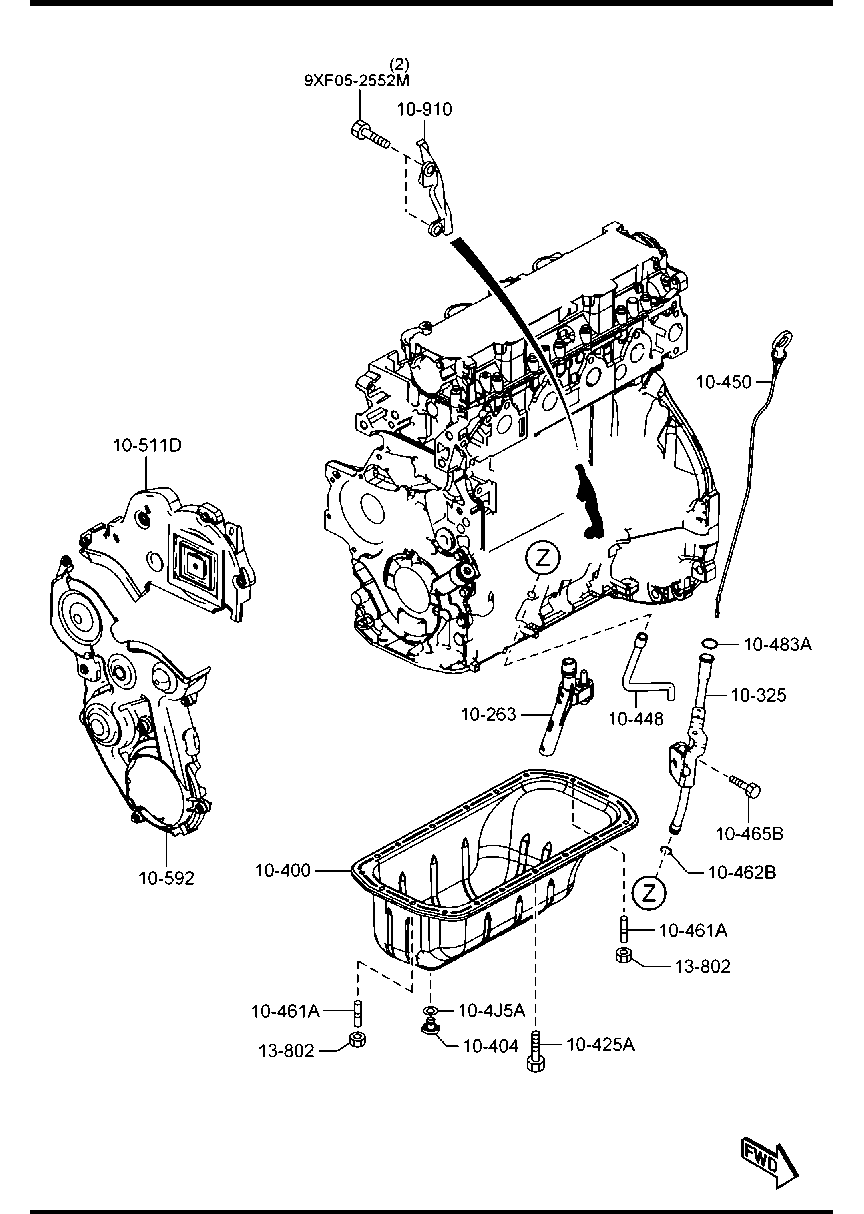 MAZDA Y401-10-400B - Масляний піддон autozip.com.ua