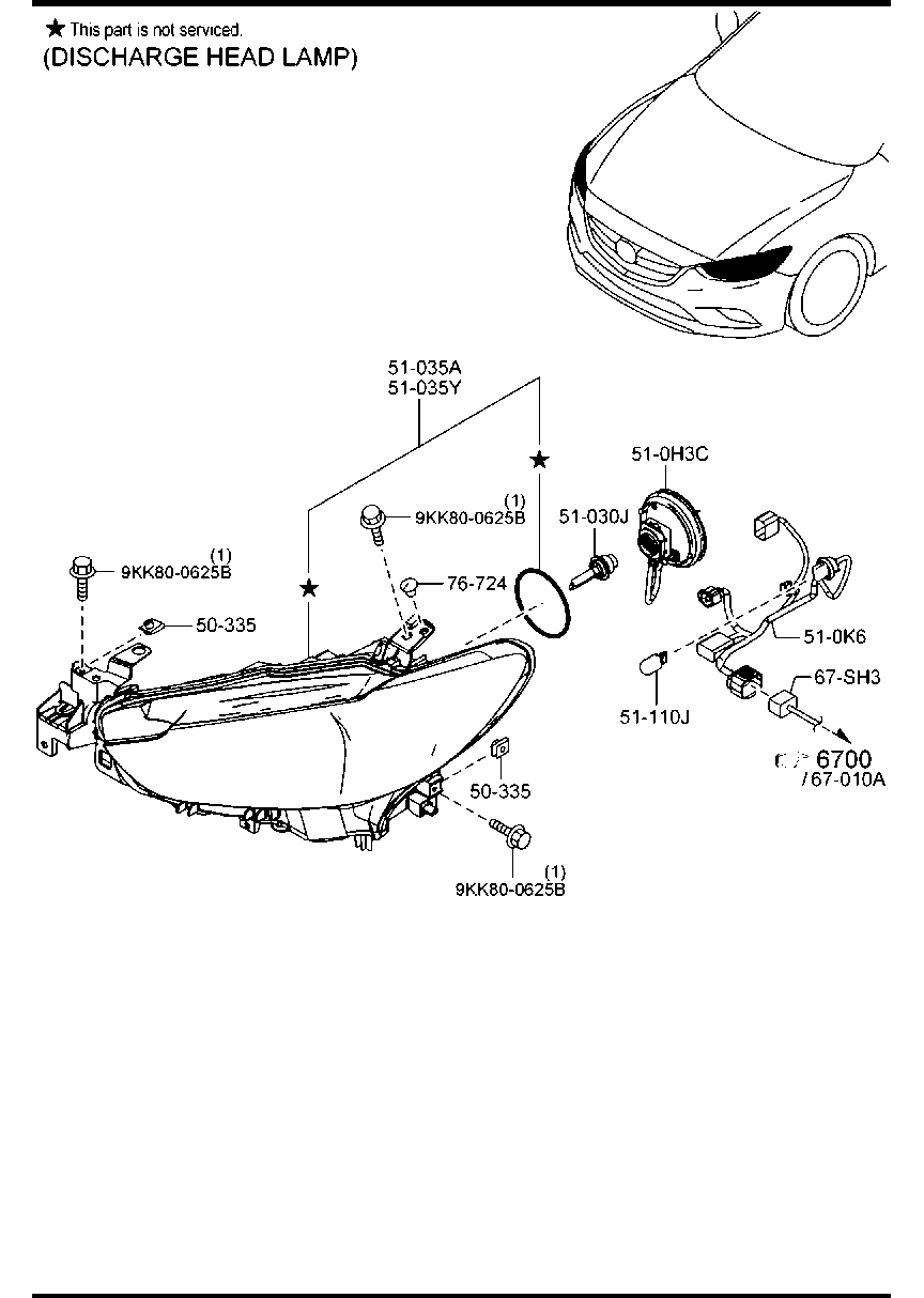 MAZDA GHR4-51-0H3 - Пристрій запалювання, газорозрядна лампа autozip.com.ua