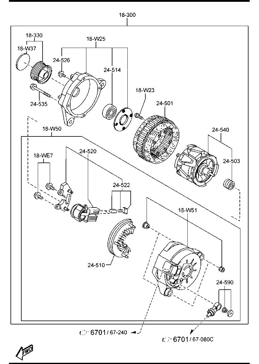 MAZDA SH1N-18-300A - Генератор autozip.com.ua