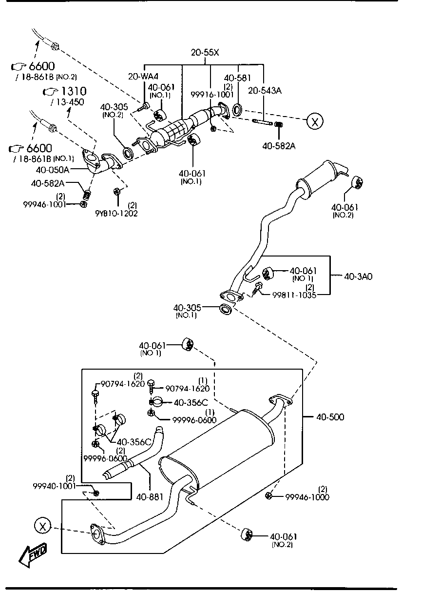 MAZDA FSB8-40-305 - Кільце ущільнювача, труба вихлопного газу autozip.com.ua