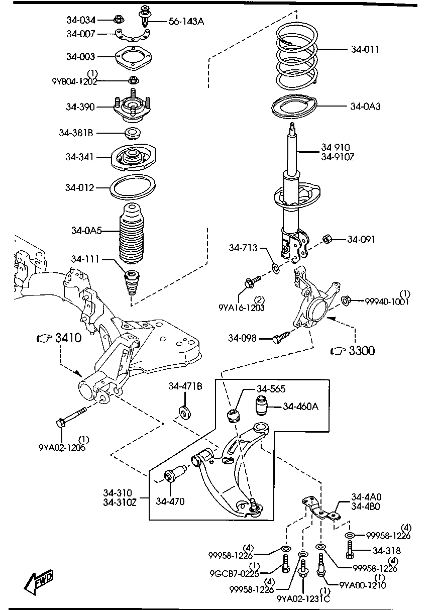 Mercury C100-34-900F - Амортизатор autozip.com.ua