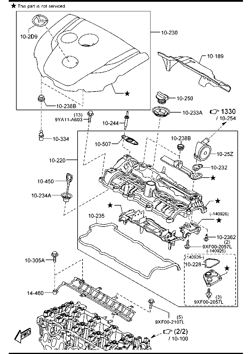 MAZDA SH01-10-235 - Прокладка, кришка головки циліндра autozip.com.ua