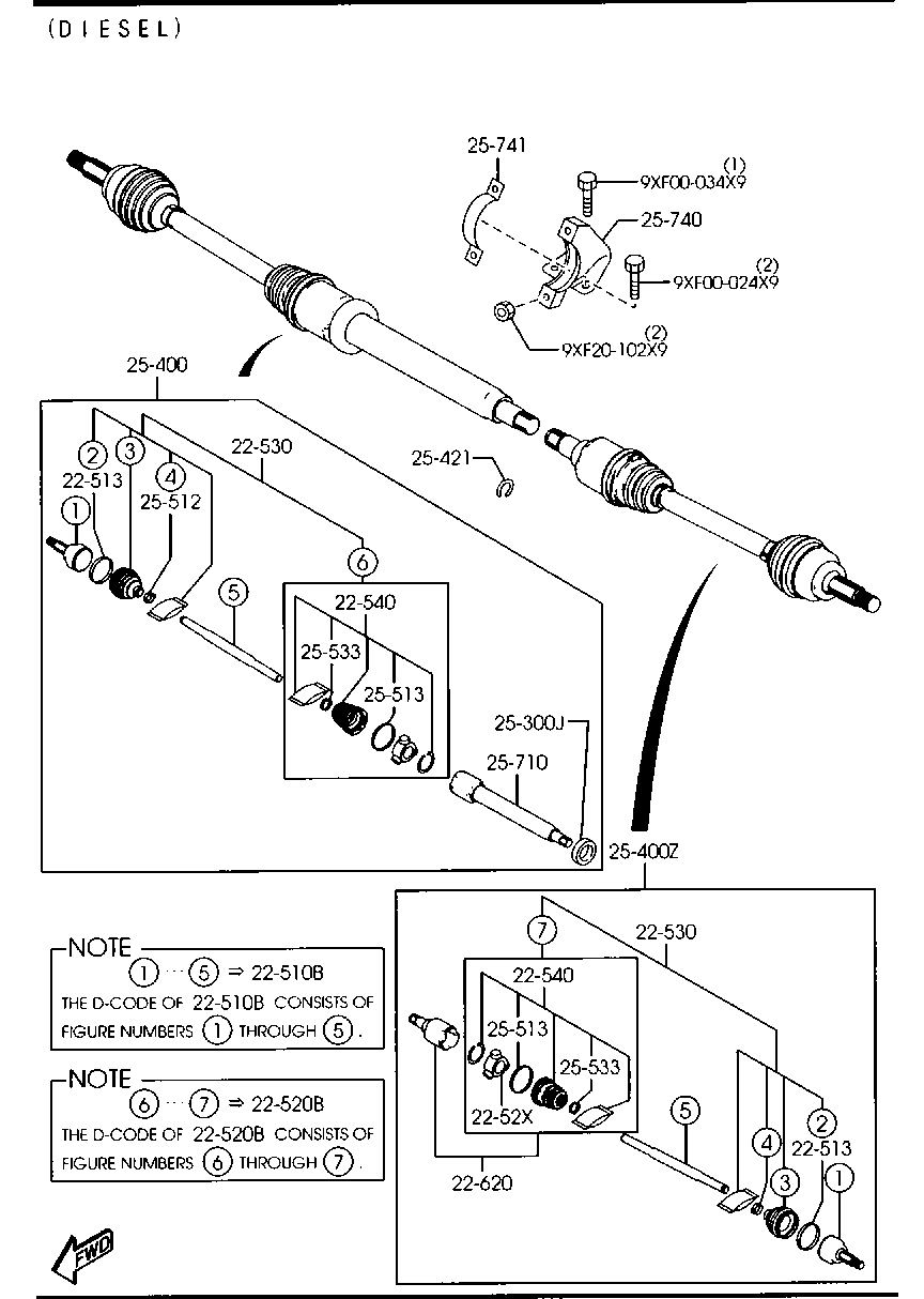 MAZDA Y402-22-540 - Пильник, приводний вал autozip.com.ua