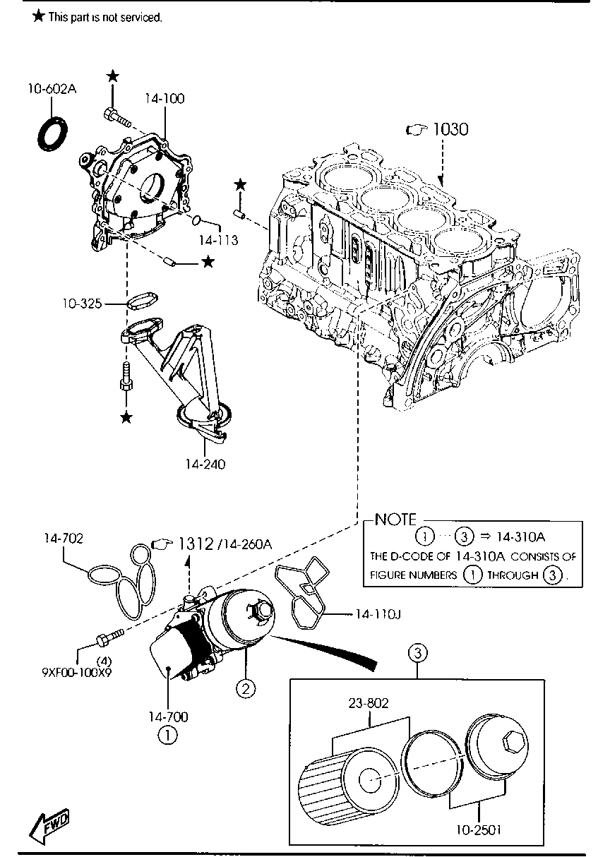 Mercury Y401-14-302A - Масляний фільтр autozip.com.ua