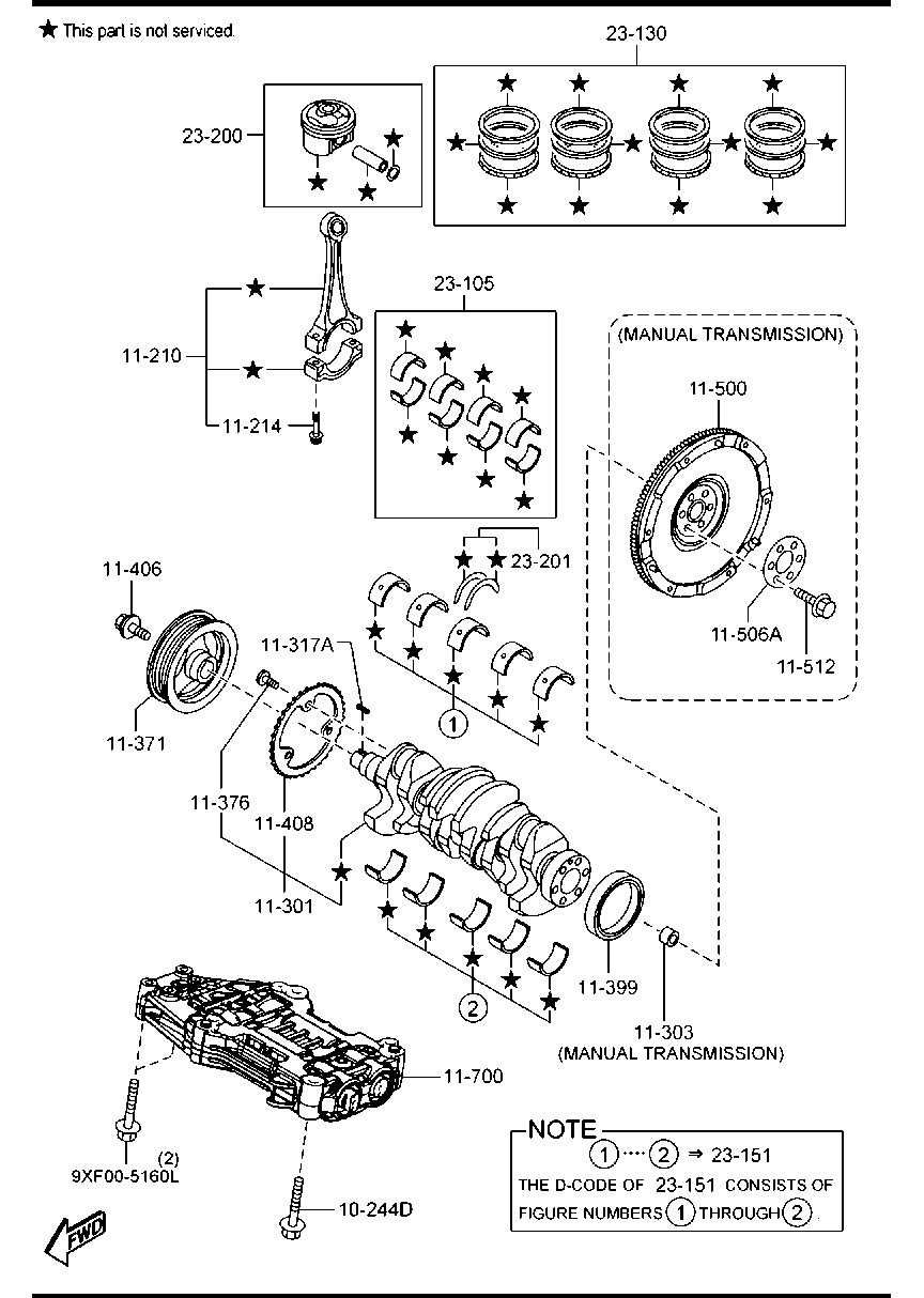 MAZDA PE01-11-400 - Ремінний шків, колінчастий вал autozip.com.ua