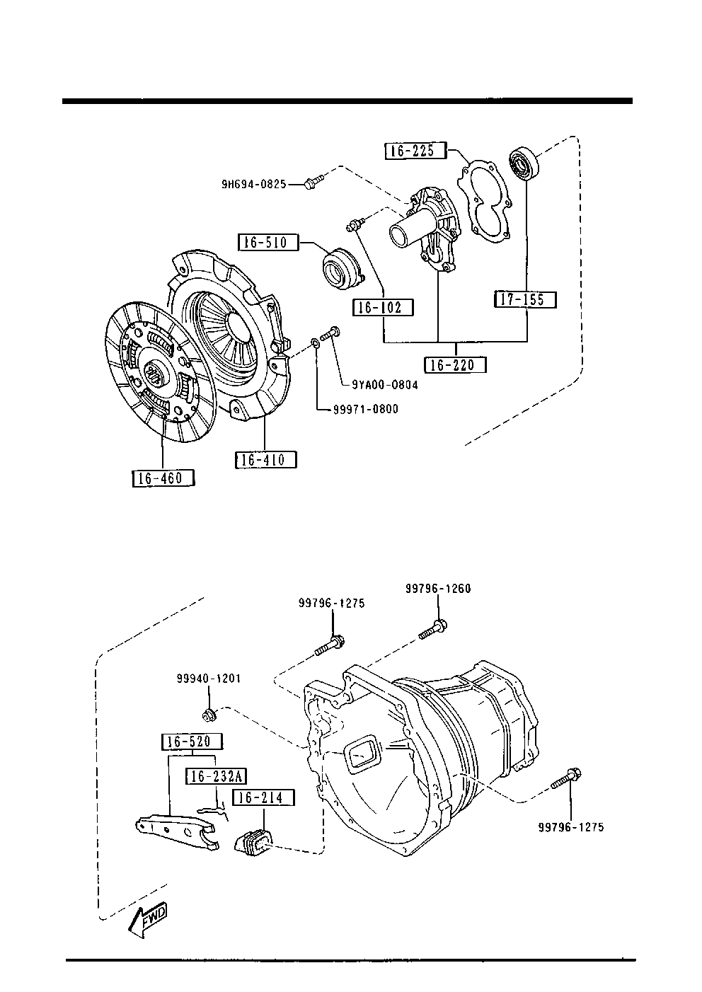 MAZDA B622-16-410 - Нажимной диск зчеплення autozip.com.ua