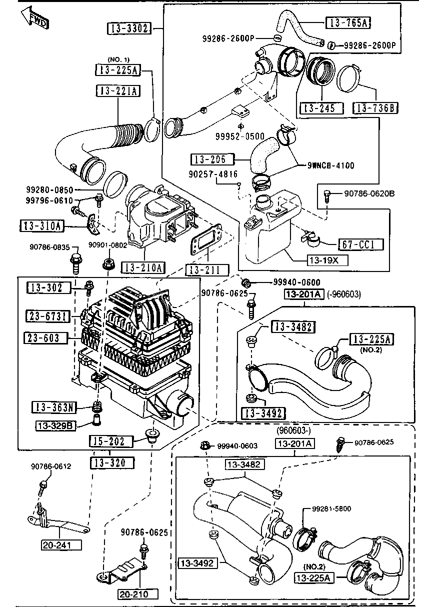 MAZDA B 6S7-13Z40 - Повітряний фільтр autozip.com.ua