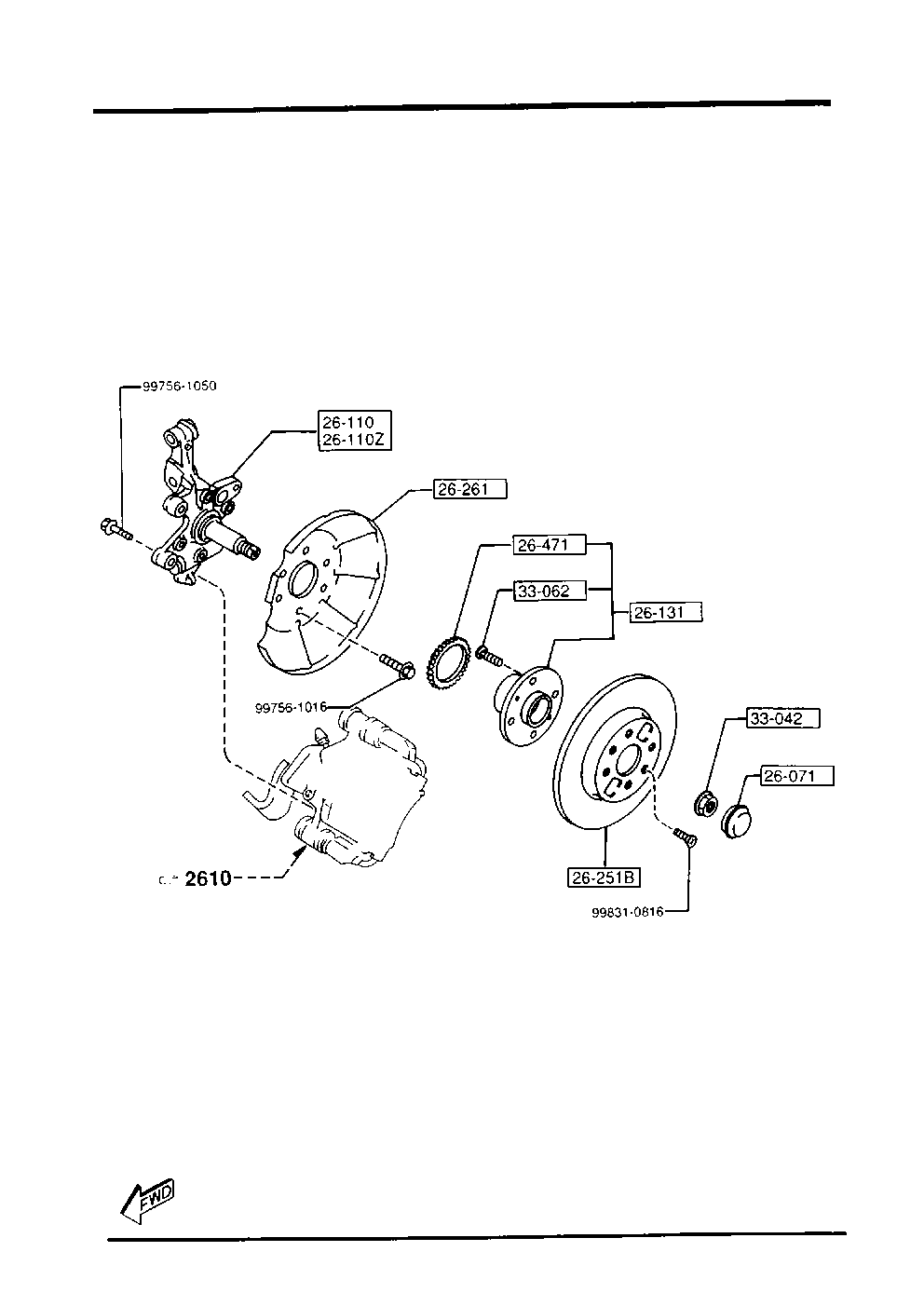 MAZDA BR74-26-251B - Гальмівний диск autozip.com.ua