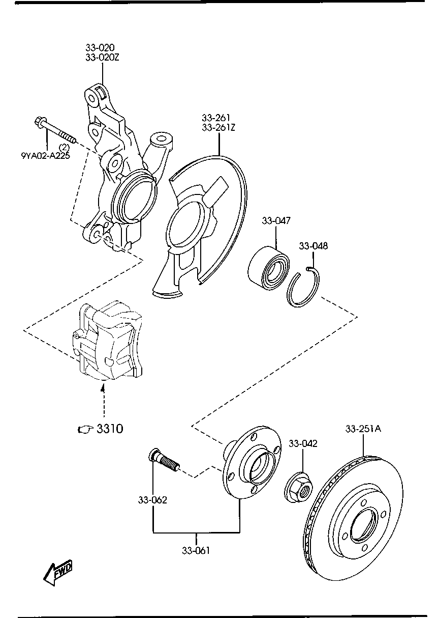 MAZDA DF71-33-251A - Гальмівний диск autozip.com.ua