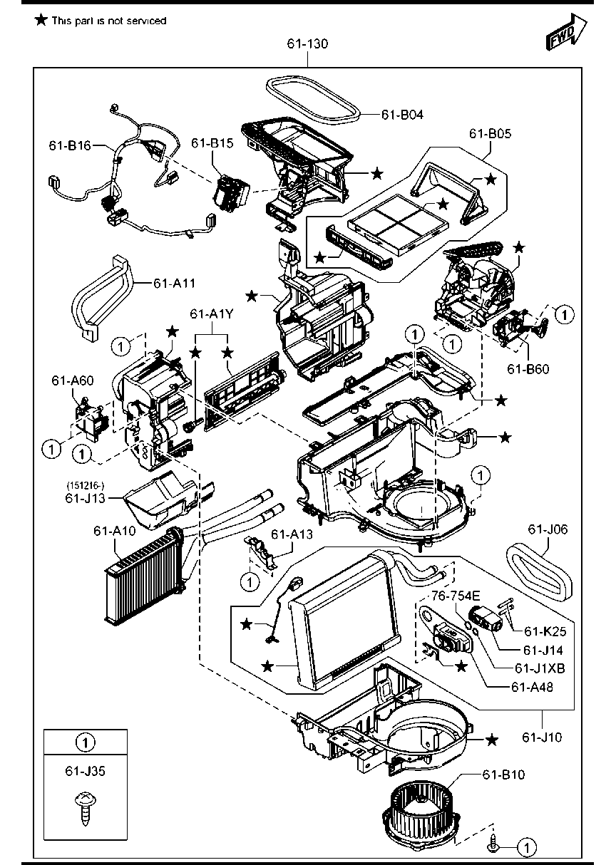 MAZDA N243-61-B05 - Рег. потенціометр, горюча суміш, образ. при хол. Під час autozip.com.ua