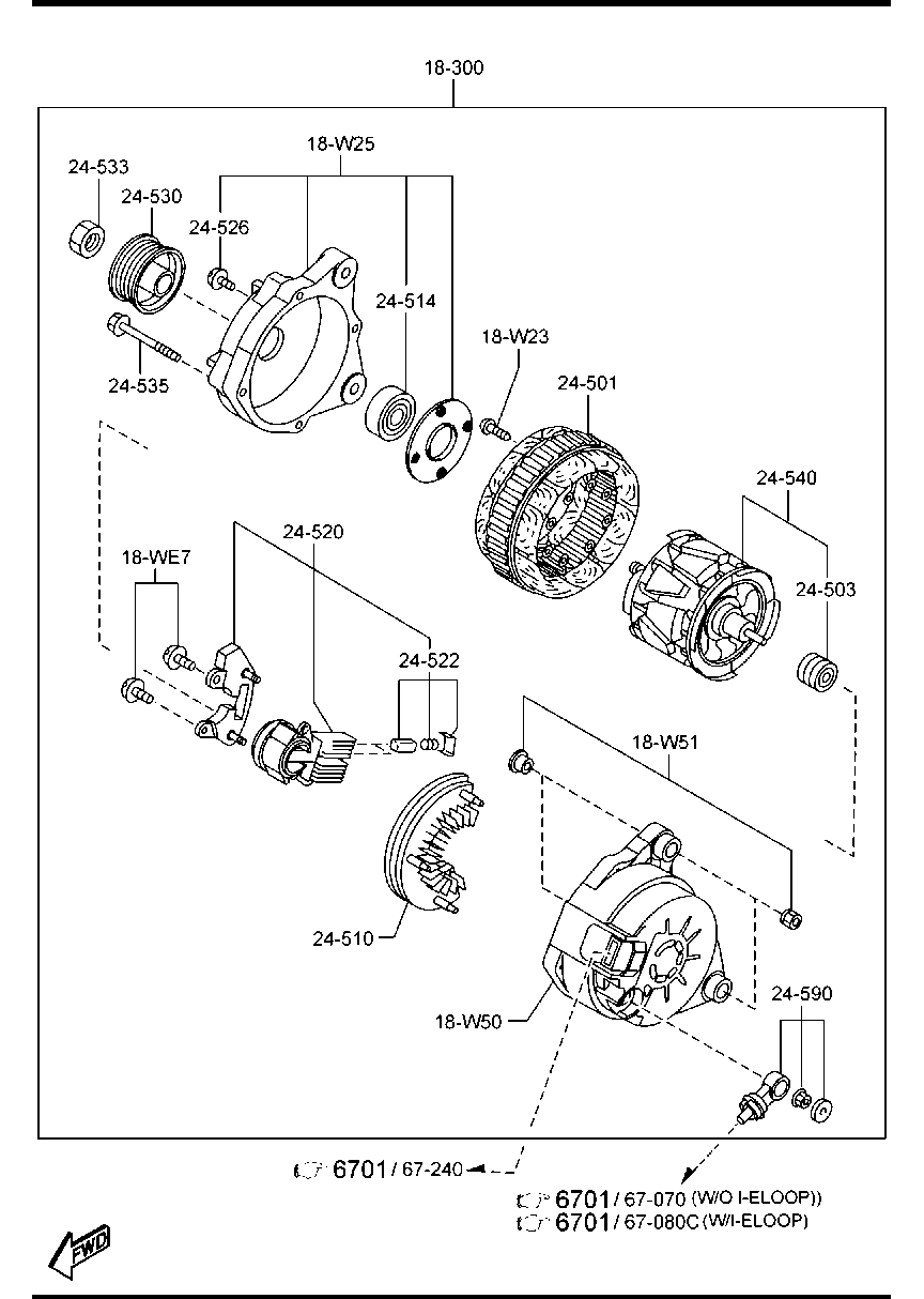 MAZDA PEDD-18-300 - Генератор autozip.com.ua