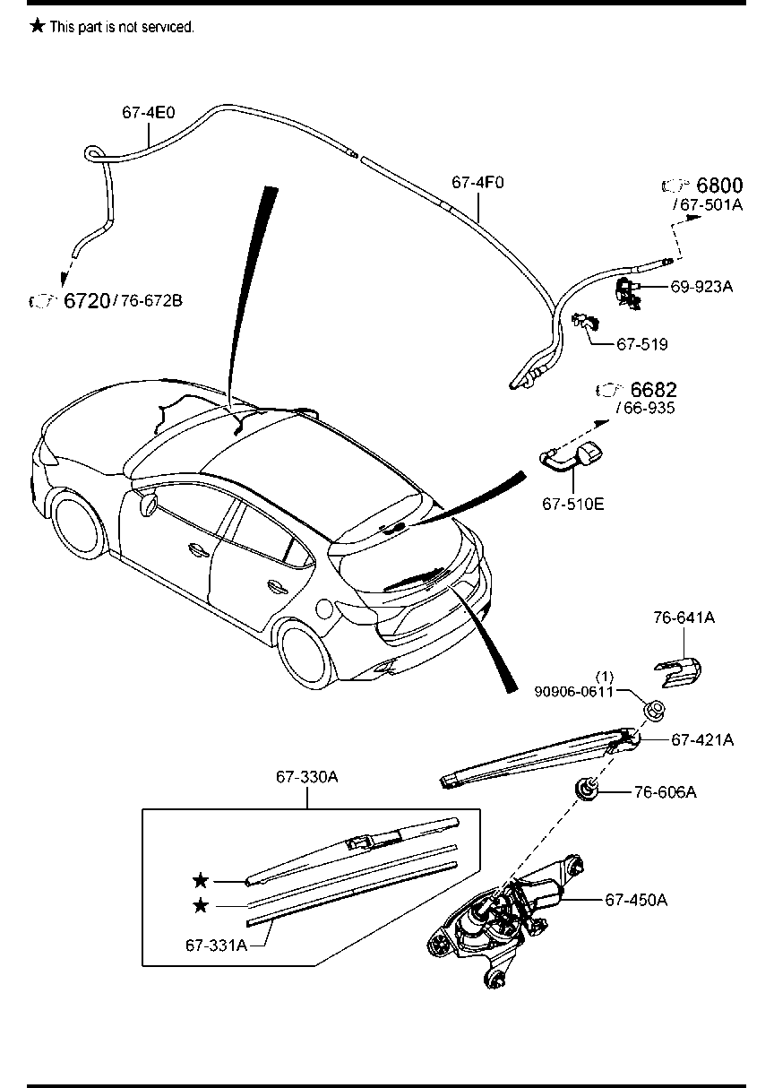 MAZDA BJT6-67-330 - Щітка склоочисника autozip.com.ua