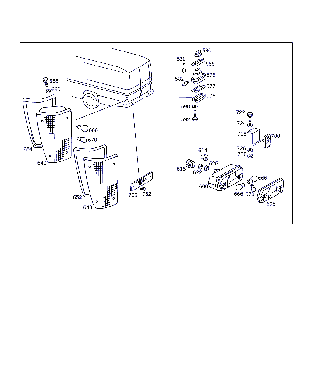 Mercedes-Benz A 002 544 13 03 - Задній ліхтар autozip.com.ua