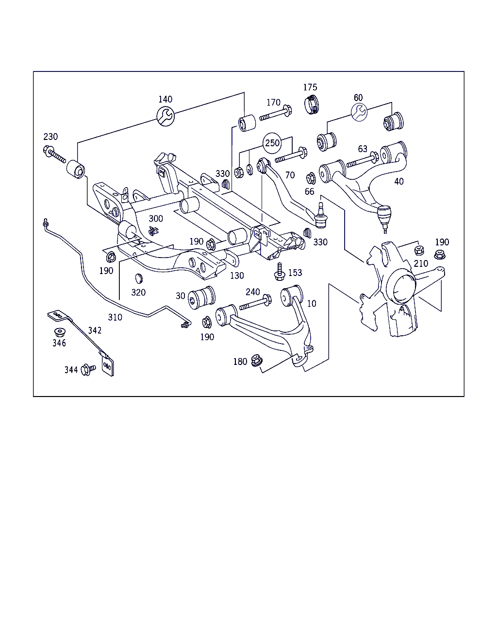 Mercedes-Benz A 163 333 01 72 - Ремонтний комплект, важіль підвіски autozip.com.ua