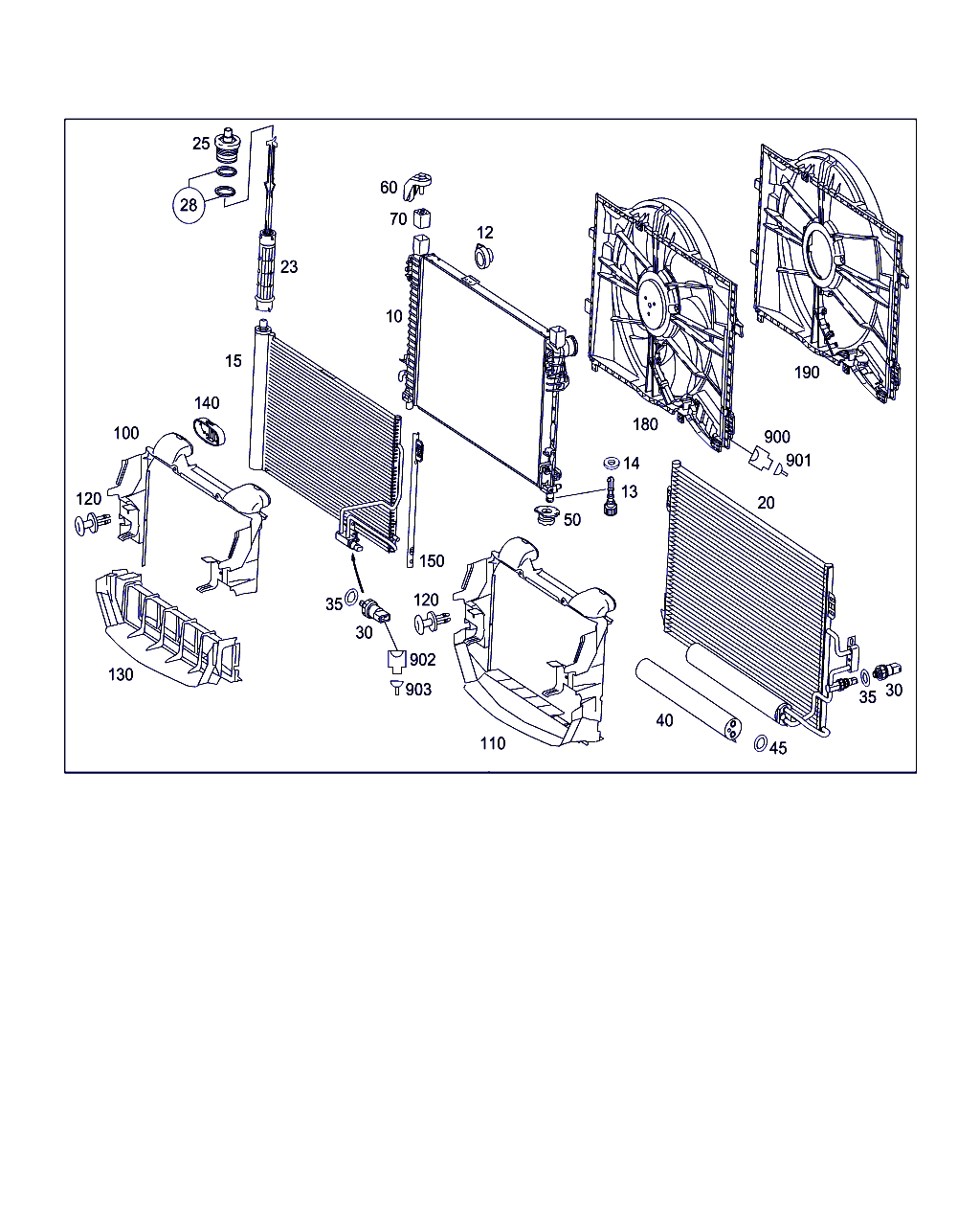 Mercedes-Benz A 203 500 34 03 - Радіатор, охолодження двигуна autozip.com.ua