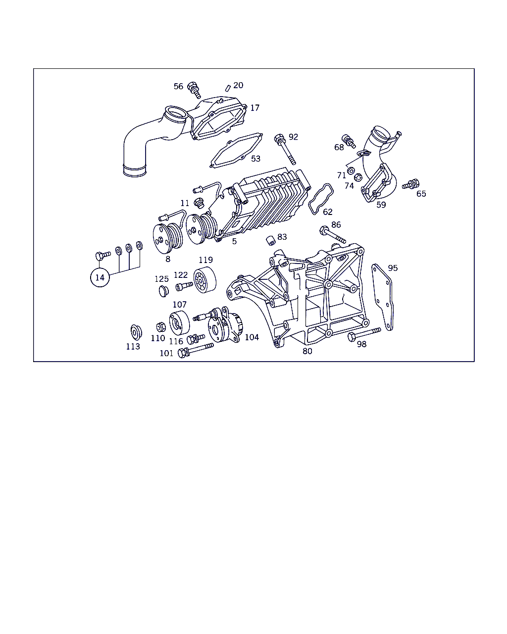 Mercedes-Benz A 119 200 14 70 - Паразитний / провідний ролик, поліклиновий ремінь autozip.com.ua