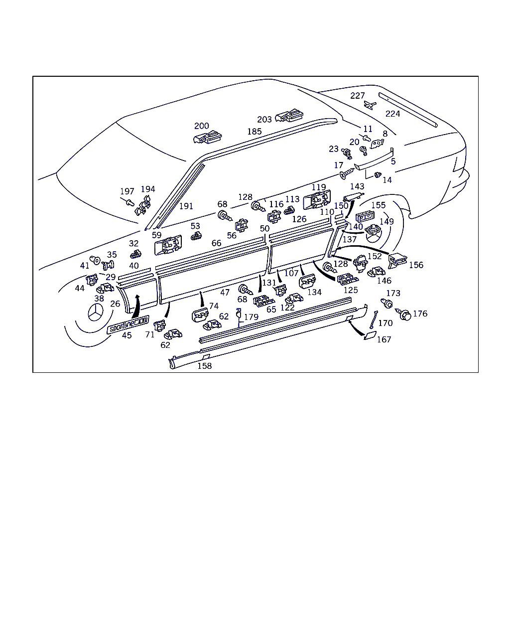 Mercedes-Benz A 001 988 46 81 - Зажим, молдинг / захисна накладка autozip.com.ua