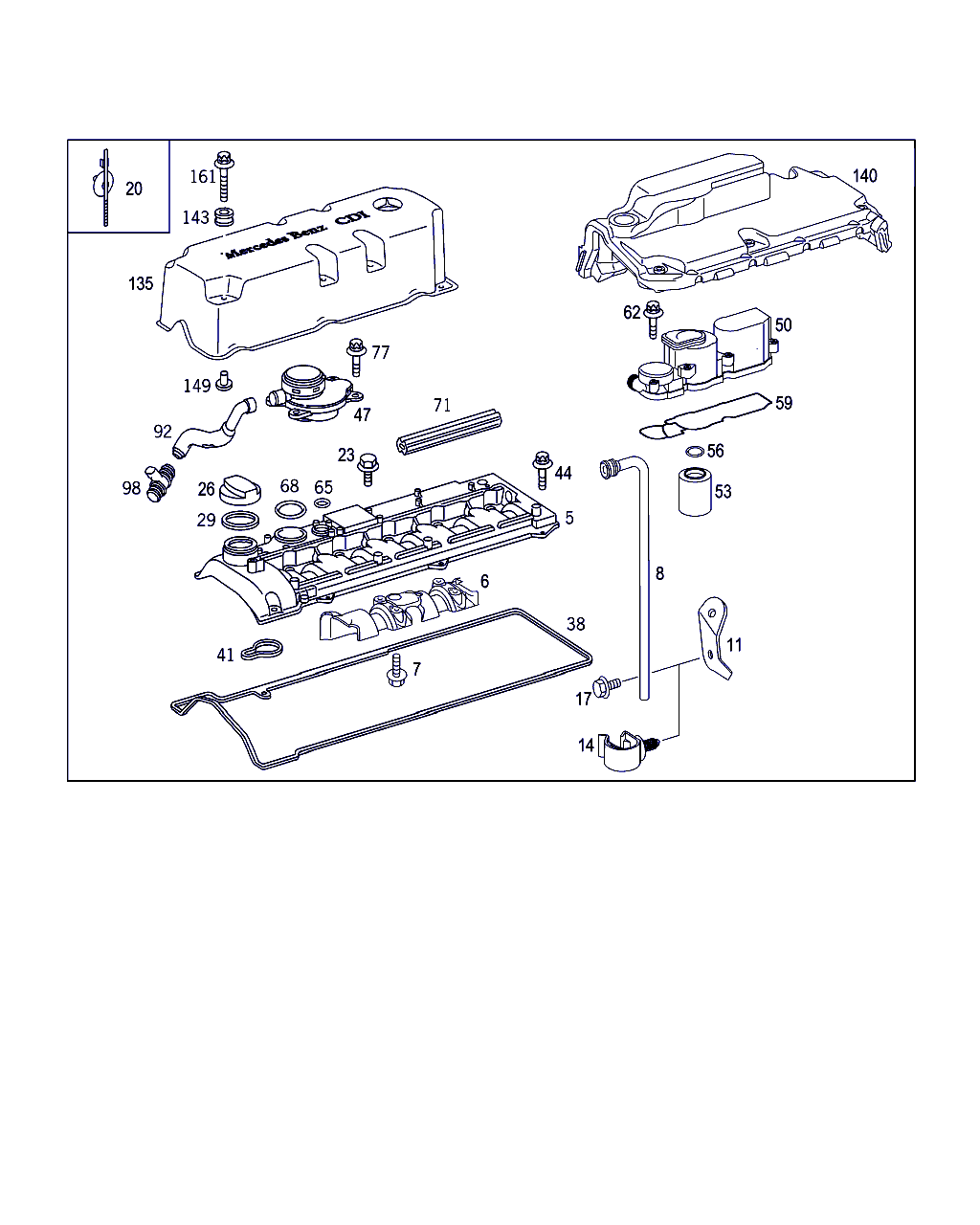 Mercedes-Benz A 611 016 02 21 - Прокладка, кришка головки циліндра autozip.com.ua