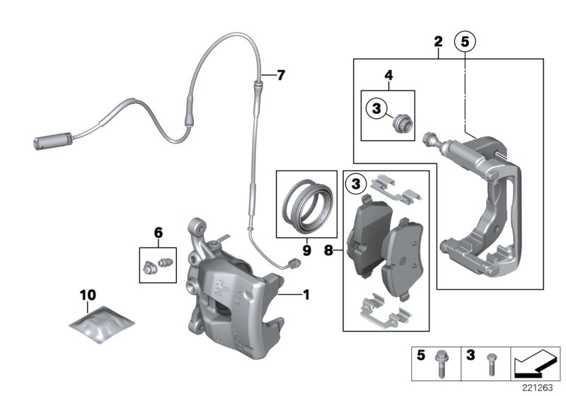 Mini 34119804733 - Кронштейн, корпус скоби гальма autozip.com.ua