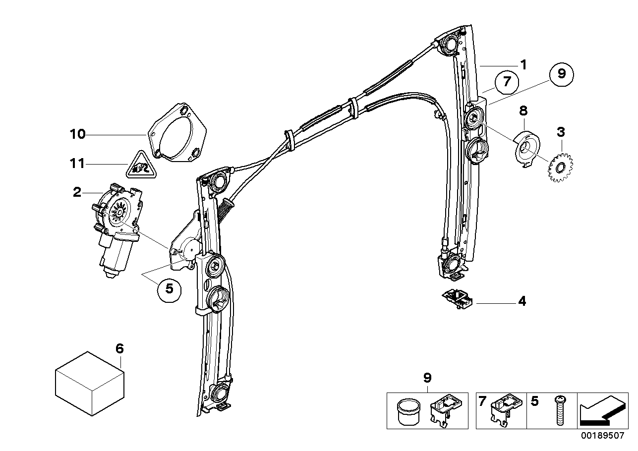 BMW 67 62 6 955 875 - Підйомний пристрій для вікон autozip.com.ua