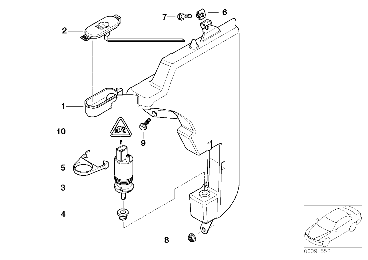 Mini 67128377428 - Водяний насос, система очищення фар autozip.com.ua