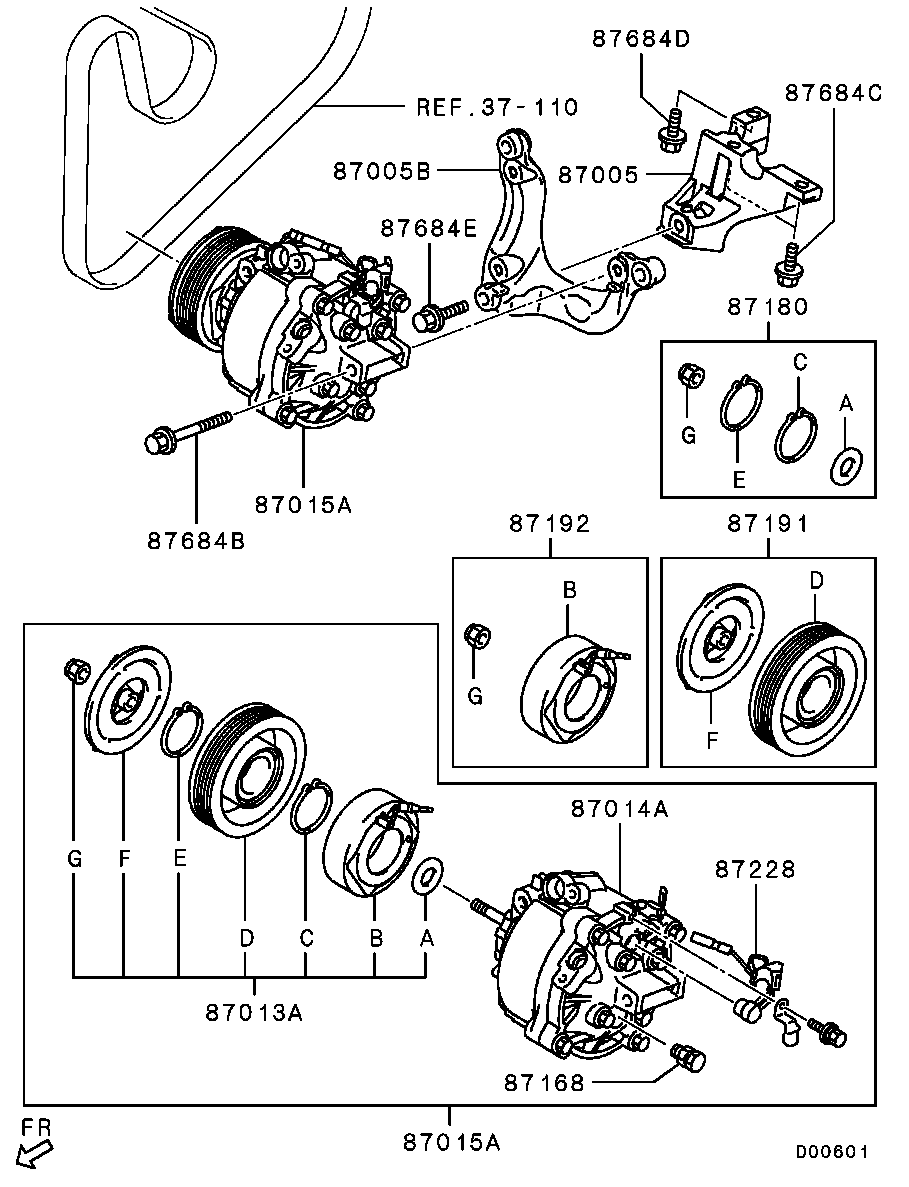 Mitsubishi 7813A871 - Компресор, кондиціонер autozip.com.ua