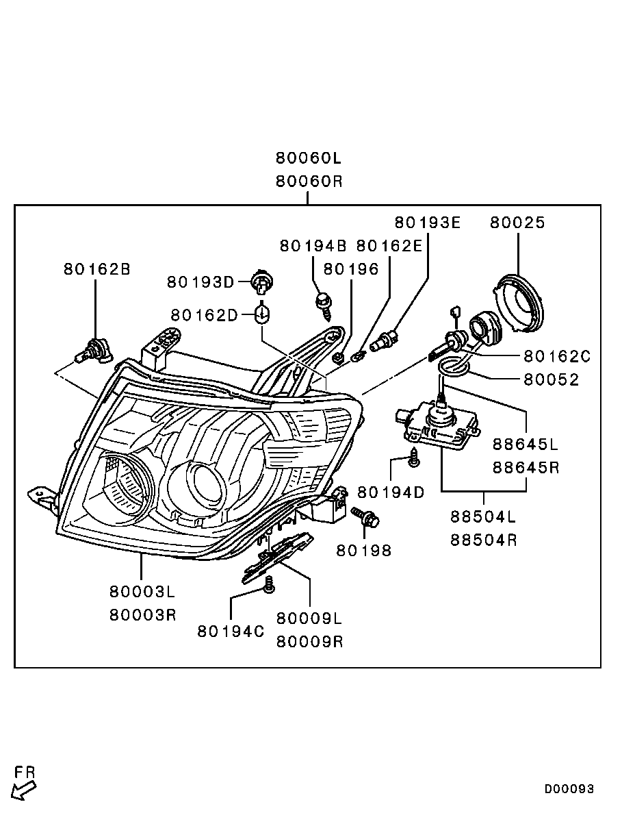 Mitsubishi 8301A098 - Лампа розжарювання, основна фара autozip.com.ua