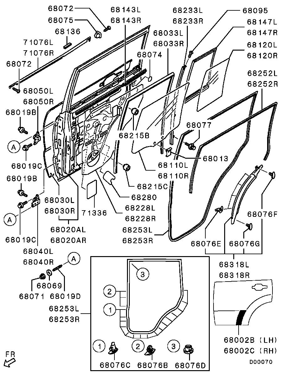 Mitsubishi MR436985 - Бокове вікно autozip.com.ua