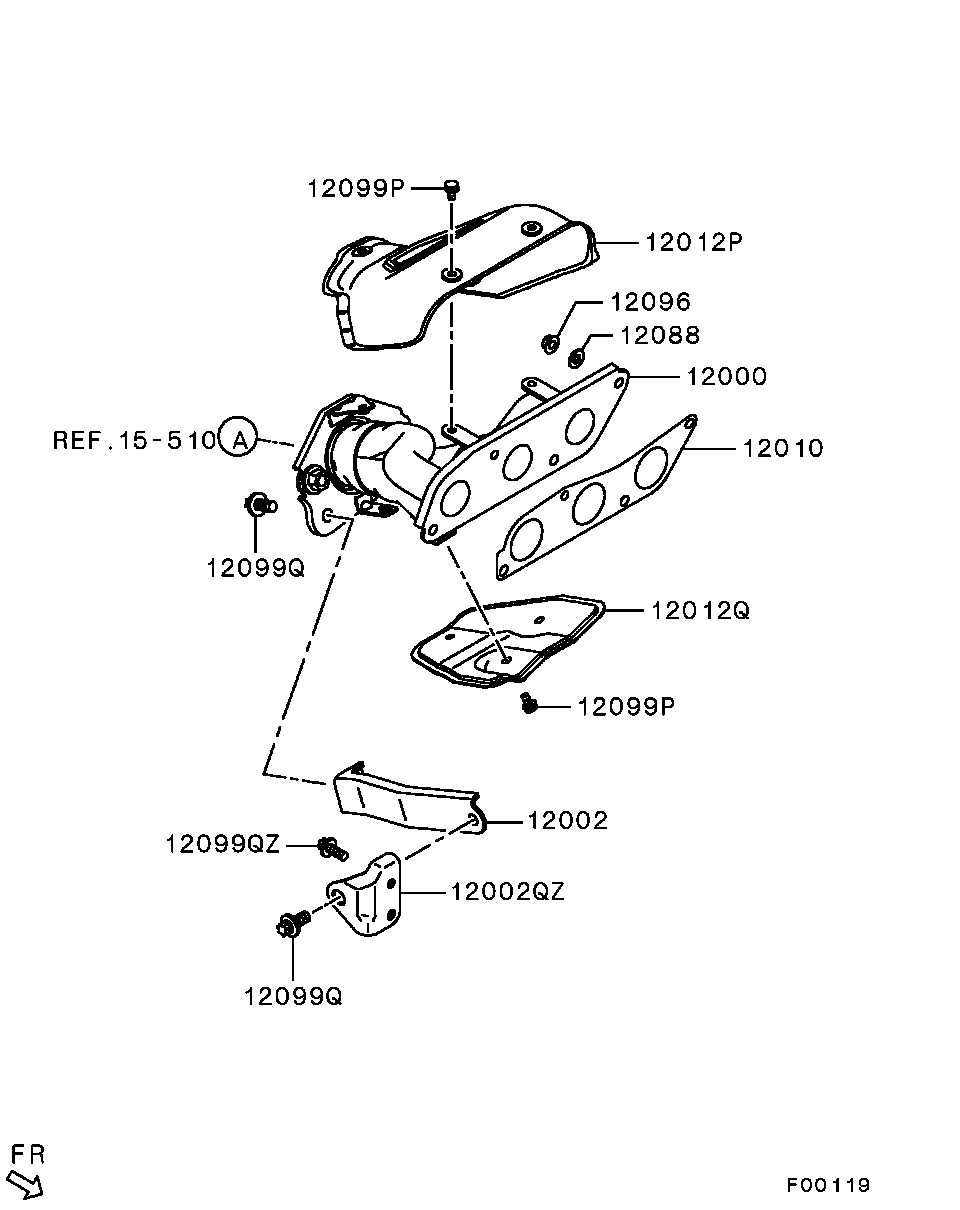 Mitsubishi MN163442 - Прокладка, випускний колектор autozip.com.ua