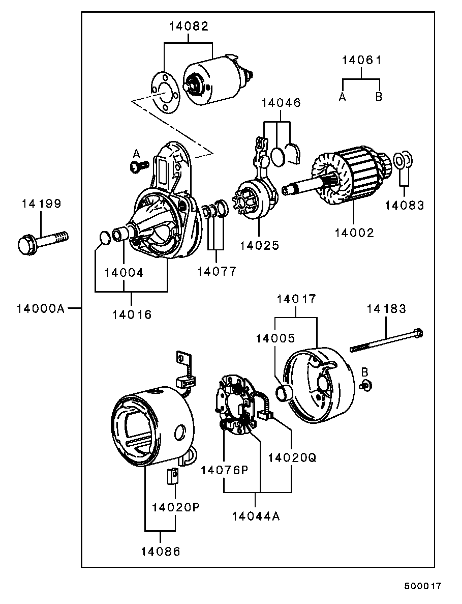 Mitsubishi MD618443 - Якір, стартер autozip.com.ua