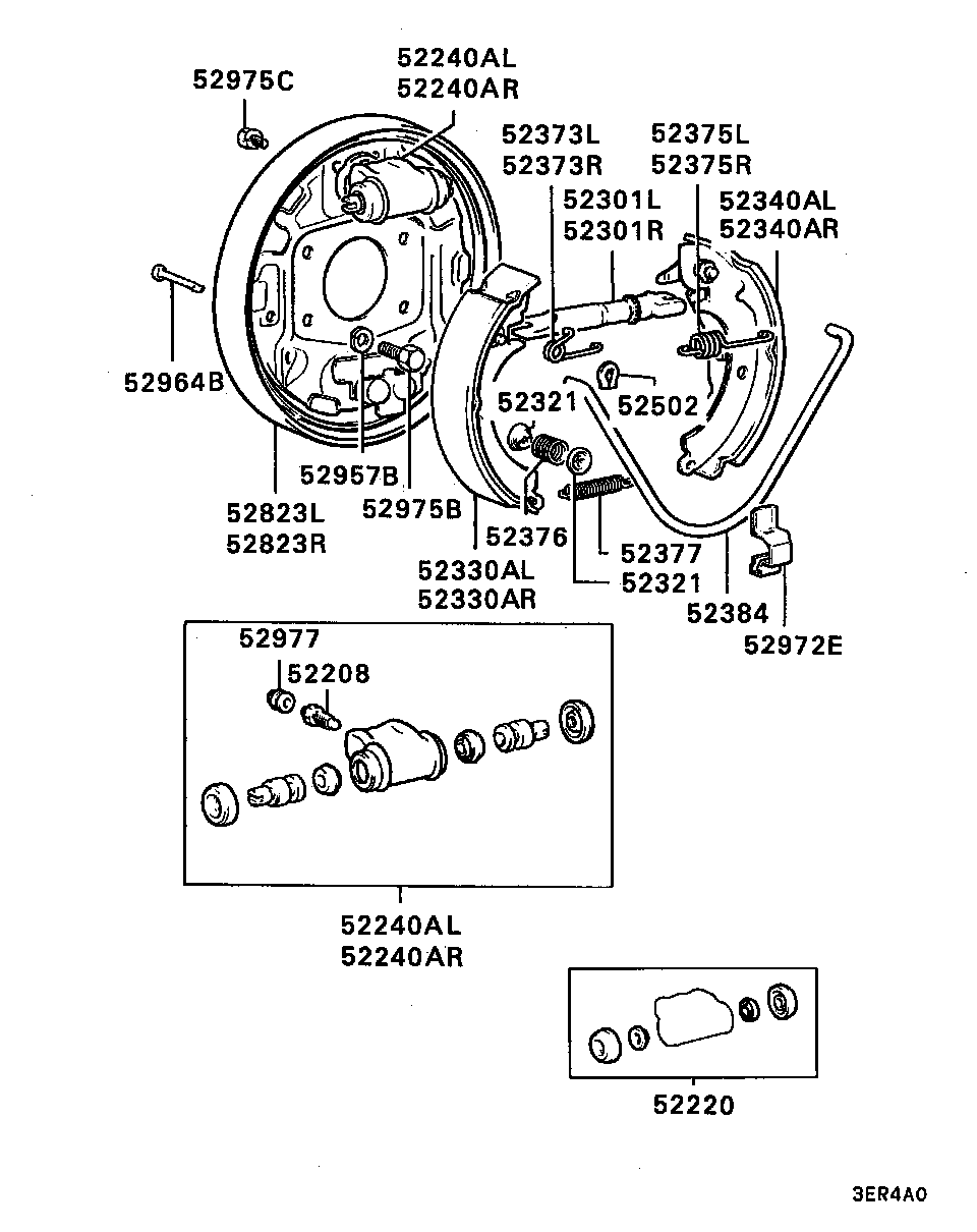 Mitsubishi MB534596 - Комплект гальм, барабанний механізм autozip.com.ua