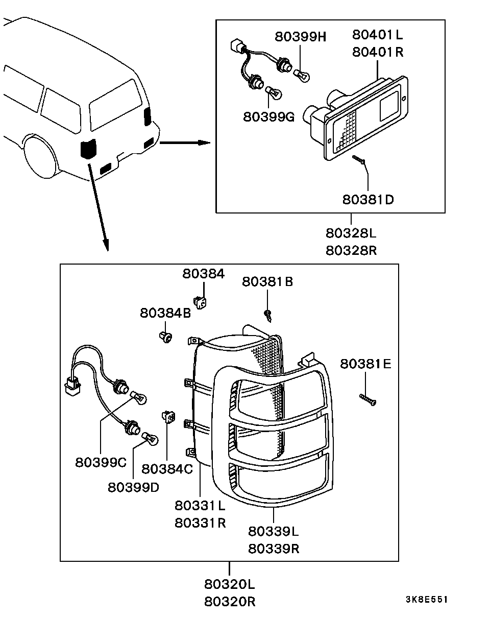 Mitsubishi MB831089 - Противотуманная фара autozip.com.ua