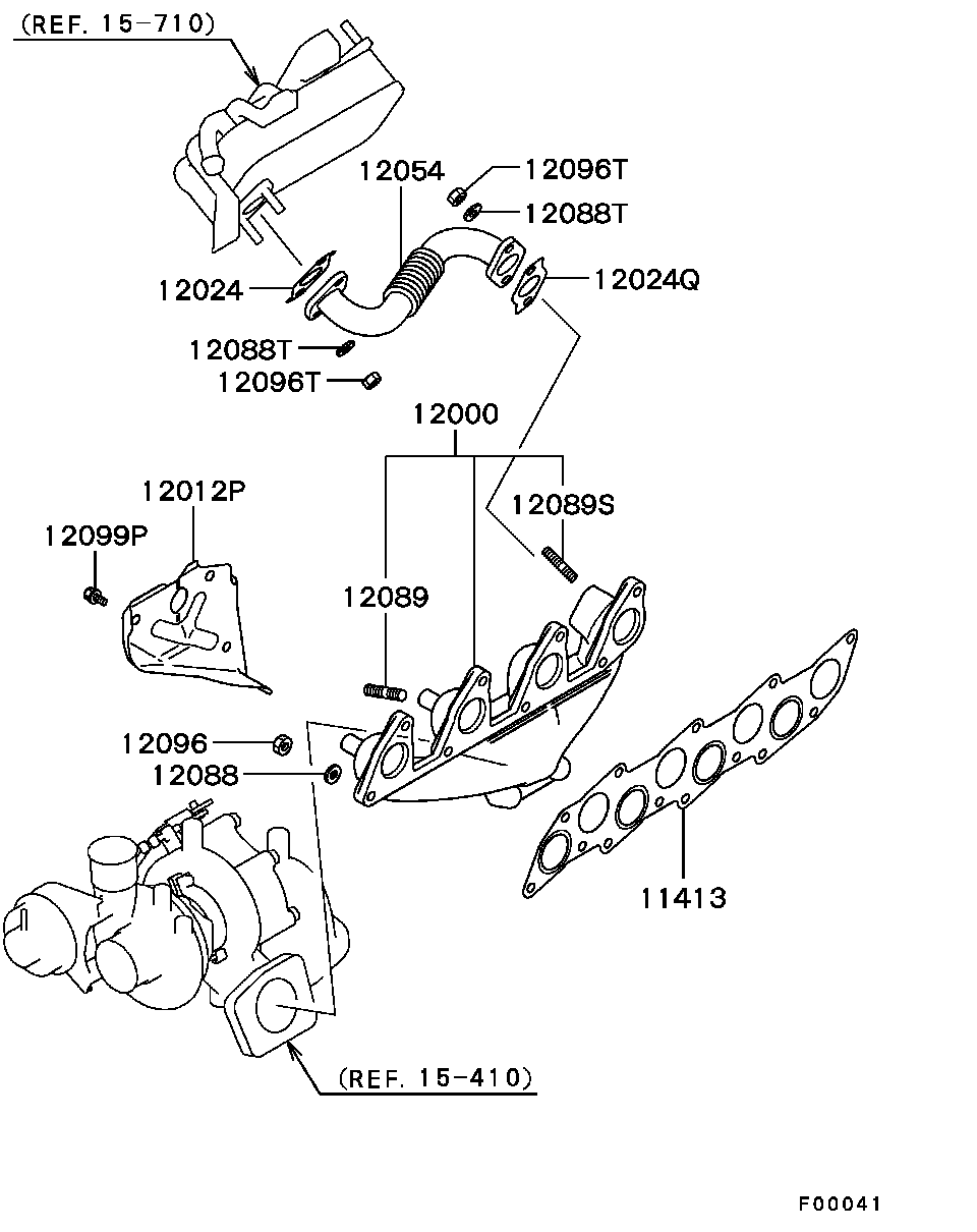 Mitsubishi MD081533 - Прокладка, впускний / випускний колектор autozip.com.ua