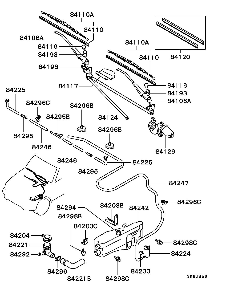 Mitsubishi MB683949 - Щітка склоочисника autozip.com.ua