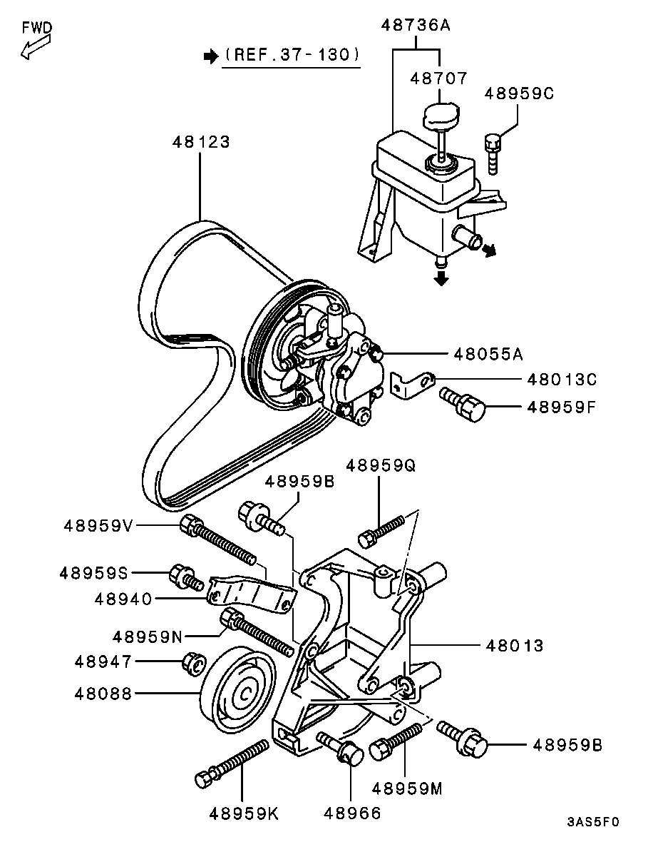 Mitsubishi MD304887 - Поліклиновий ремінь autozip.com.ua