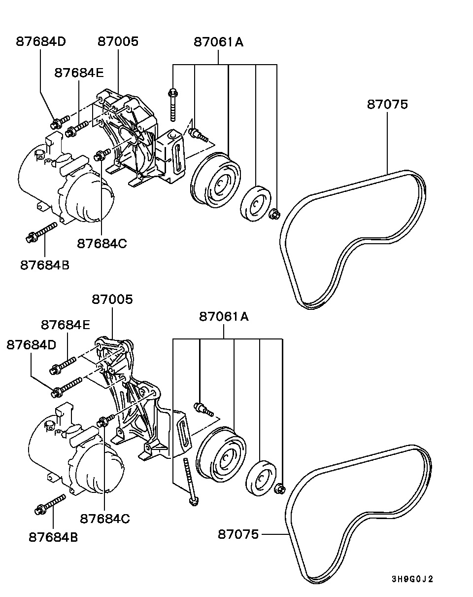 Mitsubishi MB946603 - Поліклиновий ремінь autozip.com.ua